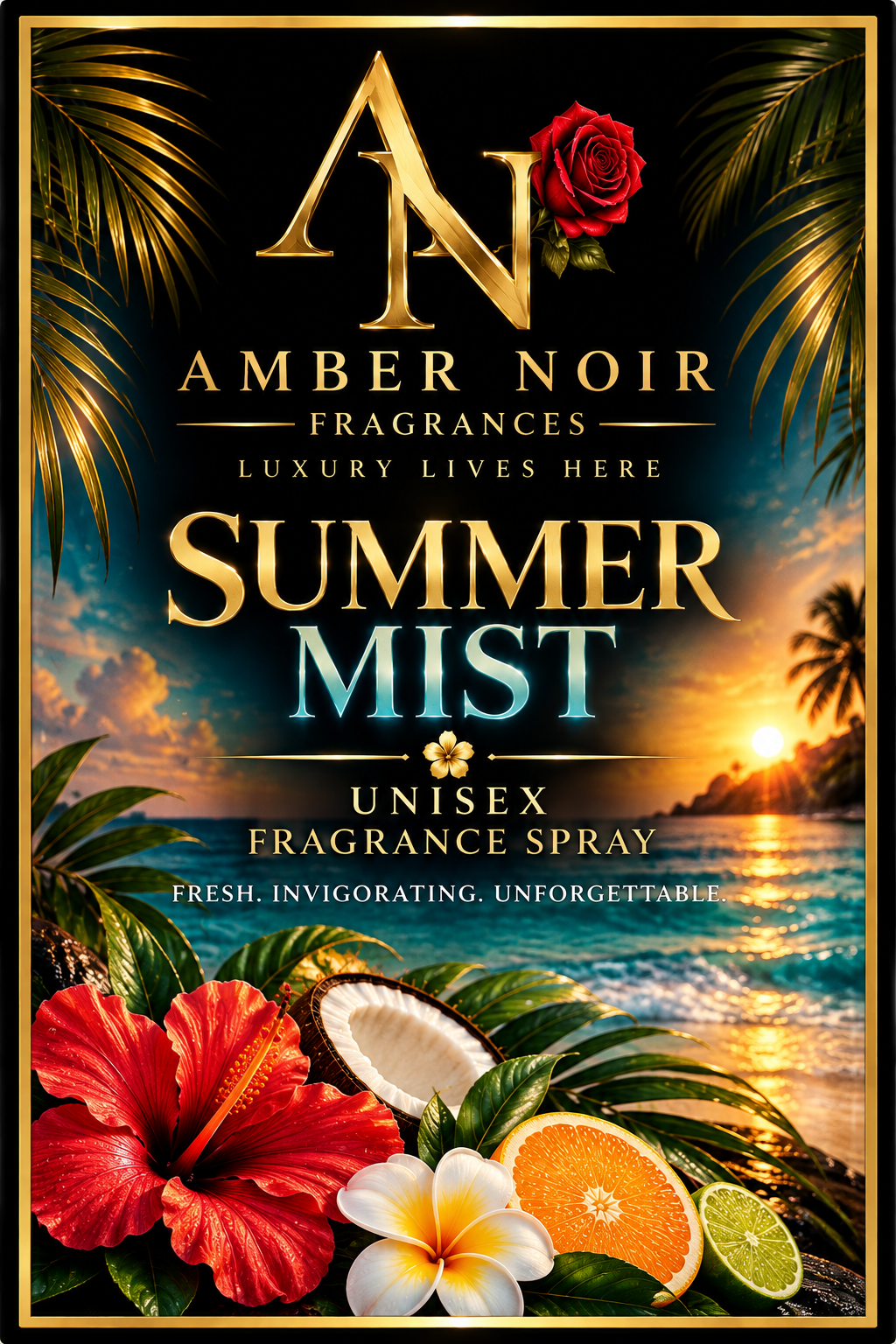 Amber Noir Summer Mist Unisex Fragrance Spray 5ml